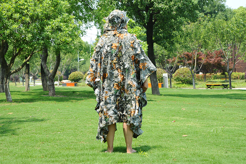 秋天沖花雨披偽裝服